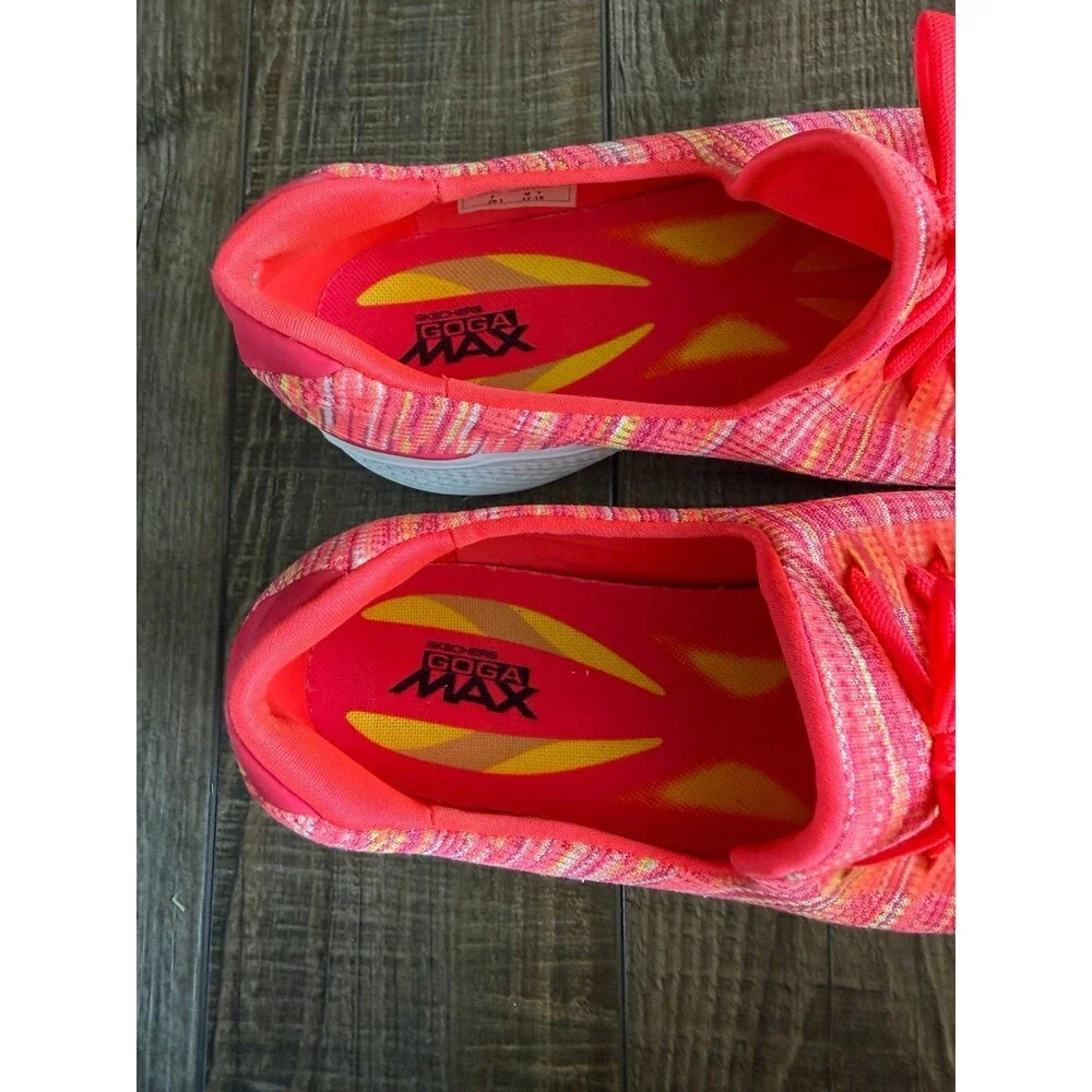 Skechers GO Walk 4 Today Walking Shoes Sz. 9 Neon Orangey Pink